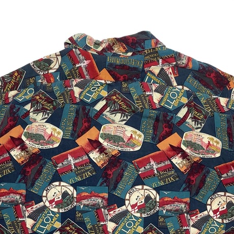 POLO RALPHLAUREN　"HOTEL STICKER" ALOHA SHIRT