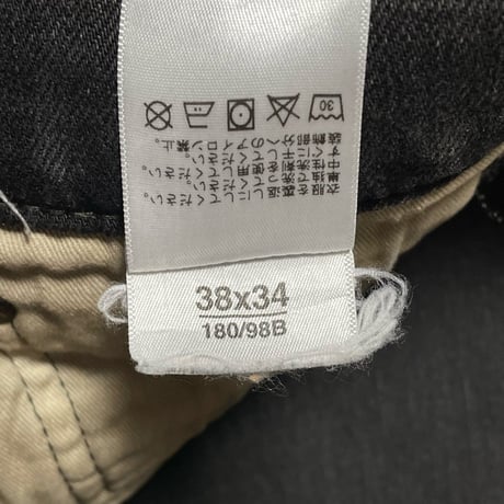 POLO RALPHLAUREN　BLACK DENIM (BIG)W38