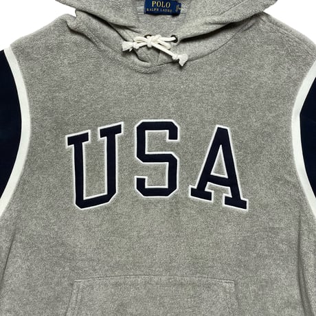 POLO RALPHLAUREN　"USA PATCH" FLEECE HOODIE