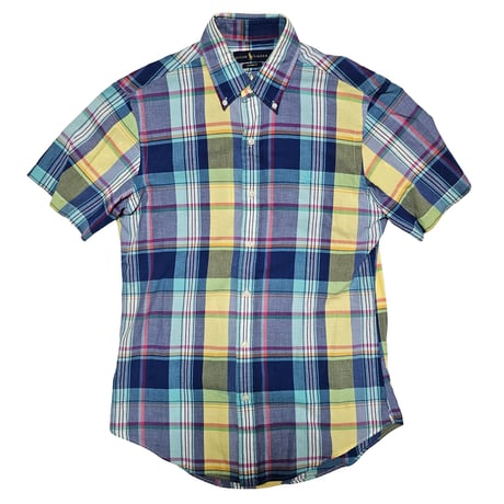 POLO RALPHLAUREN　"MADRAS CHECK BOTTON DOWN SHIRT" S/S SHIRT