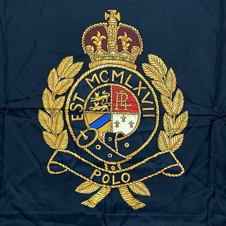 POLO RALPHLAUREN　"POLO CREST" SILK SCARF