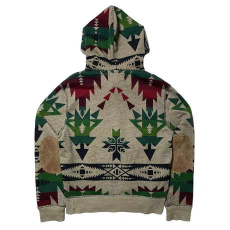 POLO RALPHLAUREN　"LEATHER ELBOW PATCH" HOODIE (NATIVE)