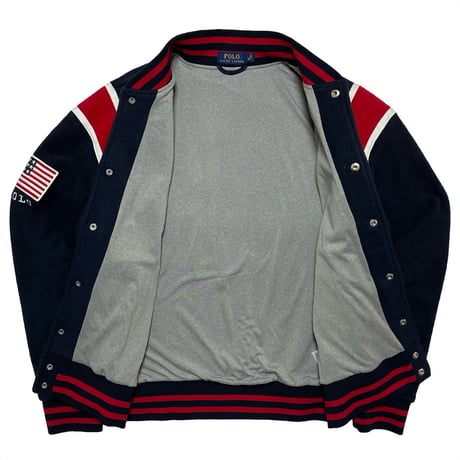 POLO RALPHLAUREN　"P-WING" FLEECE STADIUM JACKET