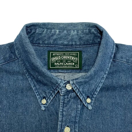 POLO COUNTRY RALPHLAUREN　DENIM BUTTONDOWN SHIRT