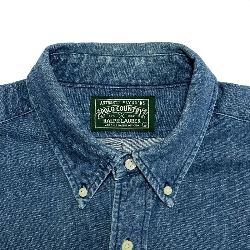 POLO COUNTRY RALPHLAUREN DENIM BUTTONDOWN SHIRT POLO COUNTRY RALPHLAUREN DENIM BUTTONDOWN SHIRT