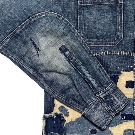 RRL RALPHLAUREN　"LIMITED EDITION" PATCHWORK DENIM SHIRT