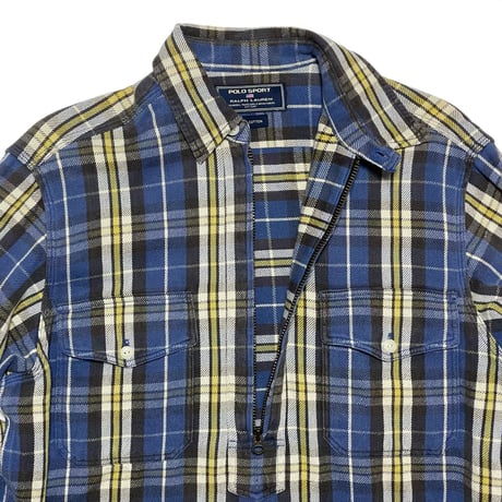 POLO SPORT RALPHLAUREN　"HARF ZIP" FLANNEL SHIRT