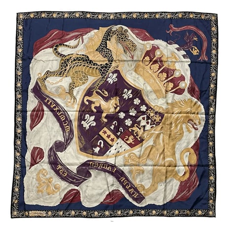 RALPHLAUREN　"SHIELD LOGO" SILK SCARF