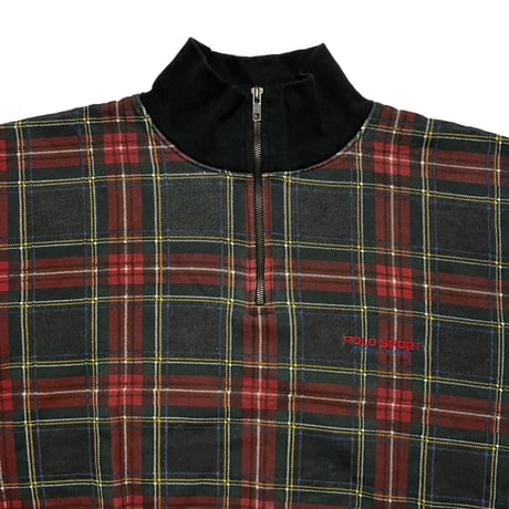 1POLO SPORT RALPHLAUREN　"HARF-ZIP" CHECK SWEAT SHIRT