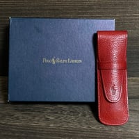 POLO RALPHLAUREN　LEATHER PEN CASE (RED)