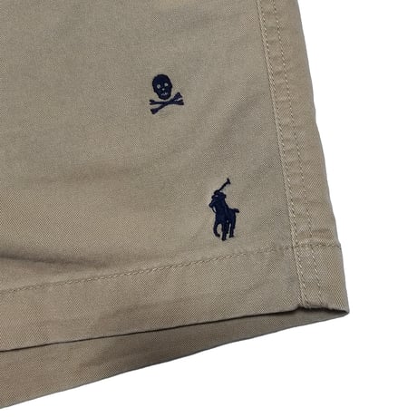 POLO RALPHLAUREN　"SKULL STRETCH CLASSIC FIT" BEIGE CHINO SHORTS