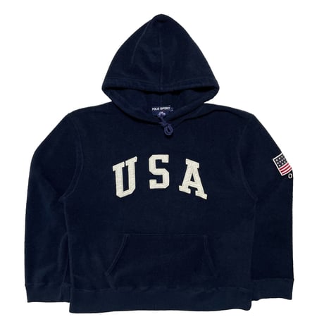 POLO SPORT RALPHLAUREN　"USA"FLEECE HOODIE (L)
