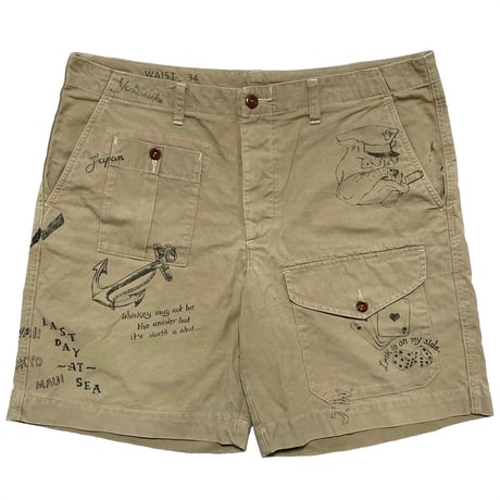 POLO RALPHLAUREN　"VINTAGE PRINTED" CARGO SHORTS
