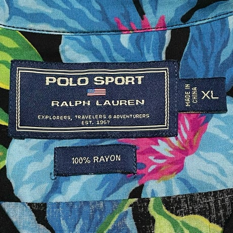 POLO SPORT RALPHLAUREN　"FLOWER PATTERN" ALOHA SHIRT