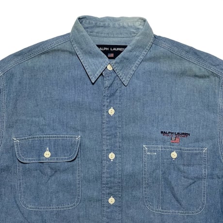 POLO SPORT RALPHLAUREN　"LOGO EMBROIDERY" CHAMBRAY SHIRT