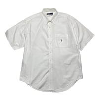 POLO RALPHLAUREN　"CLASSIC FIT WHITE BOTTON DOWN SHIRT" S/S SHIRT