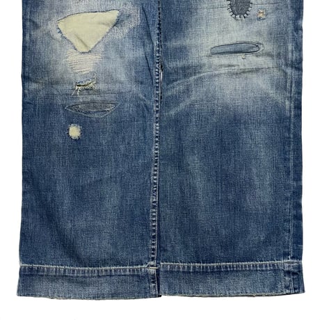 POLO RALPHLAUREN　"RIPPED" DENIM PANTS