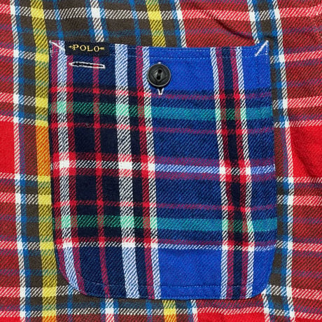 POLO COUNTRY RALPHLAUREN　"CORDUROY COLLAR" FLANNEL SHIRT