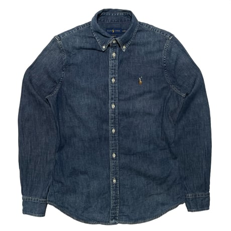 RALPHLAUREN　"CUSTOM FIT" CHAMBRAY SHIRT