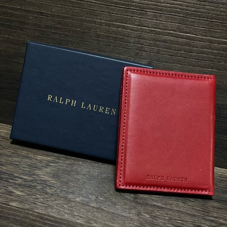 RALPHLAUREN　LEATHER TRAVEL PHOTO FRAME (RED)