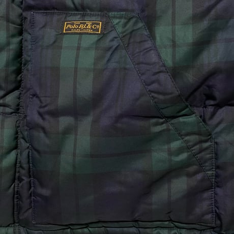 POLO RALPHLAUREN　"BLACK WATCK" DOWN JACKET