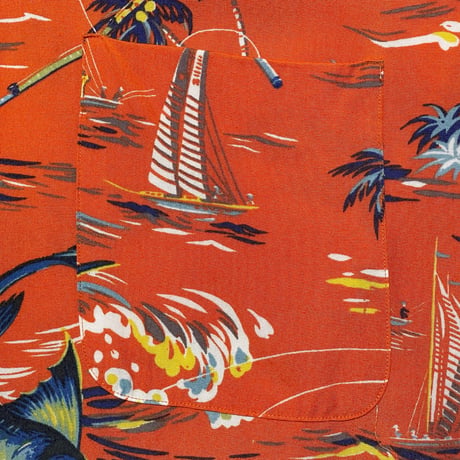 POLO RALPHLAUREN　 "FISHING" ALOHA SHIRT (XXL)