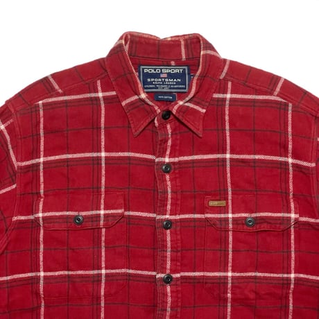 POLO SPORT RALPHLAUREN　"RED CHECK" FLANNEL SHIRT