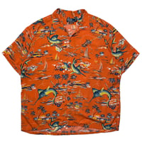 POLO RALPHLAUREN　 "FISHING" ALOHA SHIRT (XXL)