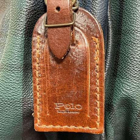 POLO RALPHLAUREN　"BLACK WATCH" LEATHER CROSS BAG