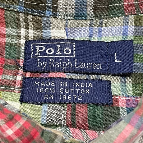 POLO RALPHLAUREN　"PATCH WORK" BUTTONDOWN SHIRT