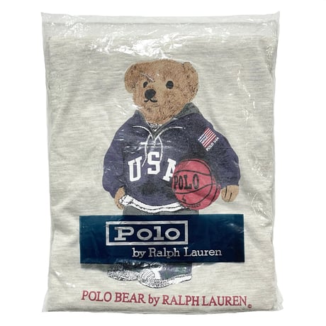 POLO RALPHLAUREN　"BASKETBALL BEAR" S/S TEE (DEADSTOCK)