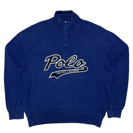 POLO RALPHLAUREN　"SCRIPT LOGO" HARF-ZIP SWEAT