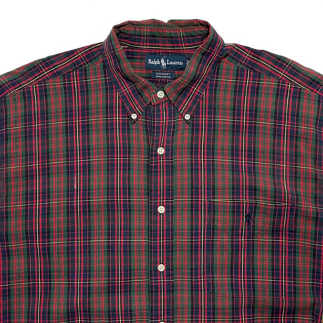 RALPHLAUREN　"CHECKED" BIG SHIRT (RED)