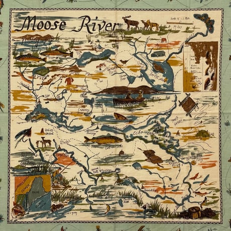 RALPHLAUREN　"Moose River MAP" BANDANA (DEAD STOCK)