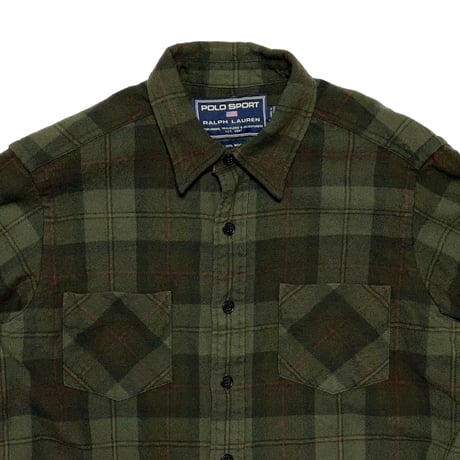 POLO SPORT RALPHLAUREN　"100% WOOL" FLANNEL SHIRT