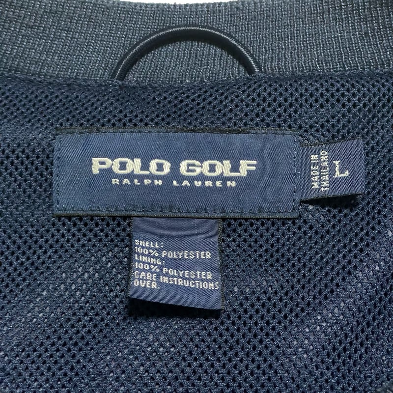 POLO GOLF RALPH LAUREN ロゴ刺繍 ナイロン ジャケット 美品✨ 90s ポロ ラルフローレン 刺繍ロゴ ナイロン ブルゾン