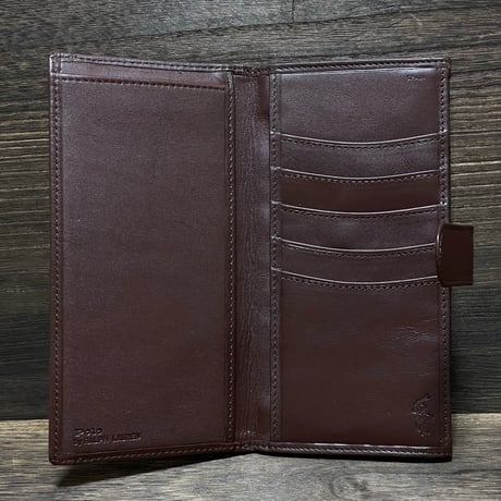 POLO RALPHLAUREN　"LEATHER GOODS" CHECKBOOK WALLET
