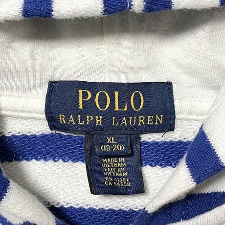 POLO RALPHLAUREN　"HORIZONTAL STRIPES" ZIP-UP HOODIE (BOYS)