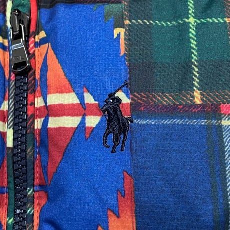 POLO RALPHLAUREN　"NATIVE PATCH WORK" DOWN JACKET