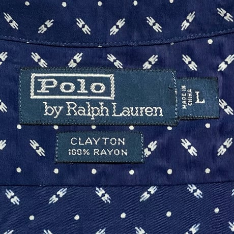 POLO RALPHLAUREN　"CLAYTON" OPEN COLLAR SHIRT