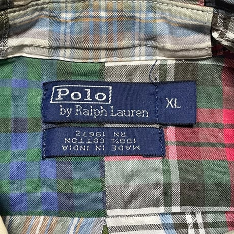 DENIM&SUPPLY RALPHLAUREN　 "CHECK PATCH WORK" L/S SHIRT