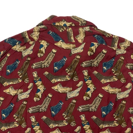 POLO RALPHLAUREN　"MADE IN USA" OPEN COLLAR SHIRT