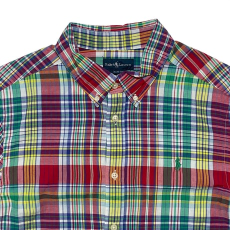 RALPHLAUREN　"MADRAS" S/S SHIRT (BOYS)