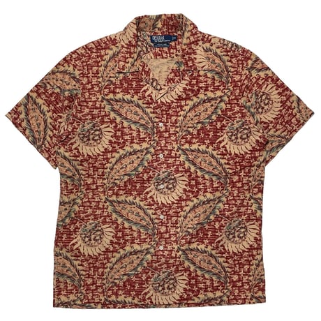 POLO RALPHLAUREN　"BOTANICAL" OPEN COLLAR SHIRT