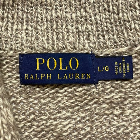 POLO RALPHLAUREN　 "GREY BEIGE" CARDIGAN