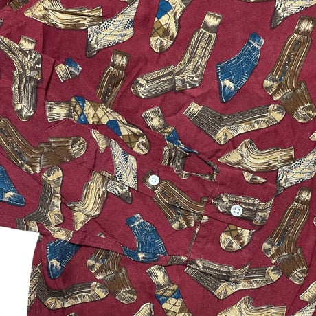 POLO RALPHLAUREN　"MADE IN USA" OPEN COLLAR SHIRT