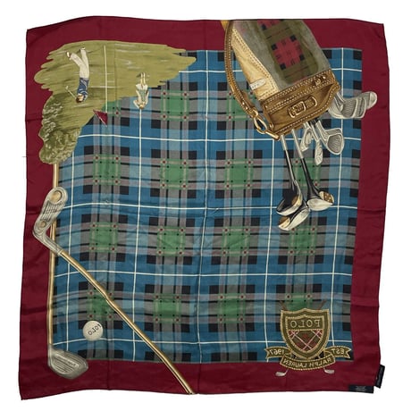 RALPHLAUREN　"GOLF" SILK BANDANNA