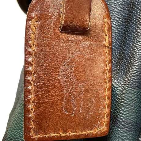 POLO RALPHLAUREN　"BLACK WATCH" LEATHER CROSS BAG