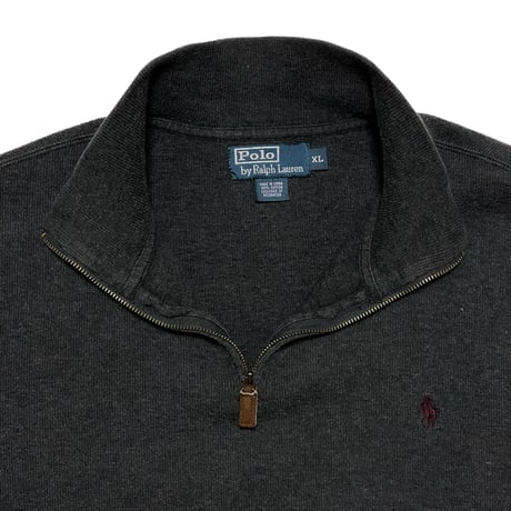 POLO RALPHLAUREN　 "HARF-ZIP" SWEAT SHIRT (GREY)