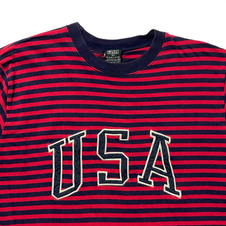 POLO RALPHLAUREN　"US FLAG" STRIPE S/S TEE